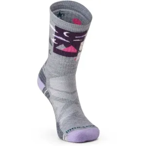 Smartwool HIKE FULL CUSHION ALPINE PERCH CREW Dámske outdoorové ponožky, sivá, veľkosť