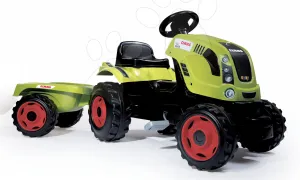 SMOBY - Šliapací Traktor Claas Zelený S Vozíkom