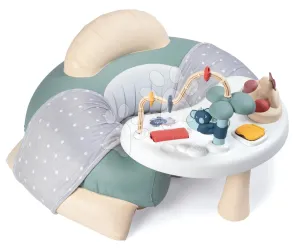 Sedátko s didaktickým stolom Cosy Seat Little Smoby s textilným poťahom a funkciami na vývoj motoriky od 6 mes