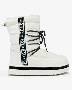 Royalfashion Biele dámske snehové topánky Gepanden