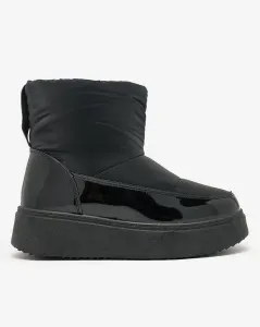 Royalfashion Black Maderta slip-on dámske snehové topánky