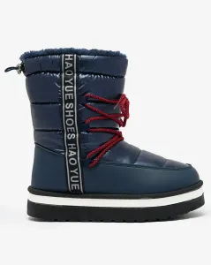 Royalfashion Navy blue dámske snehové topánky Gepanden
