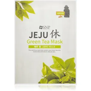 SNP Jeju Green Tea hydratačná plátienková maska s upokojujúcim účinkom 22 ml