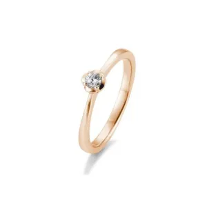 SOFIA DIAMONDS prsteň z ružového zlata s diamantom 0,10 ct BE41/05951-R #2649662