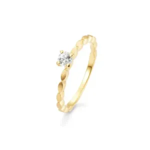 SOFIA DIAMONDS prsteň zo žltého zlata so zafírom BE42/03331-Y #2650744