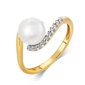 SOFIA zlatý prsteň s perlou GVRD14996UPY4 #2644535