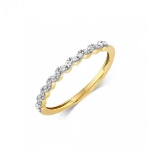 SOFIA zlatý prsteň so zirkónmi AUBFLX04B0P-ZY #2645633
