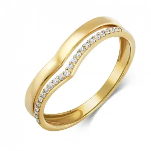 SOFIA zlatý prsteň so zirkónmi AUBKKH04J0P-ZY #2654049