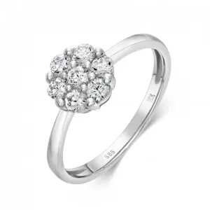 SOFIA zlatý prsteň so zirkónmi usporiadanými do tvaru kvetu GEMBG24665-09 #2645152