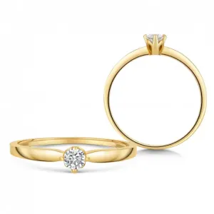 SOFIA zlatý zásnubný prsteň so zirkónom ZORZ689810XL1 #2656281