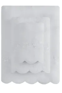 Soft Cotton Uterák Silvia s čipkou 50 × 100 cm, biely