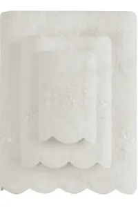 Soft Cotton Uterák Silvia s čipkou 50 × 100 cm, krémový