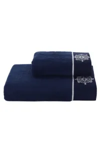 Soft Cotton – Darčeková súprava uterák a osuška Marine Lady, 2 ks, tmavo modrá