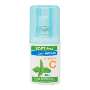 SOFTdent Fresh Breath + vitamín C Mint ústny dezodorant, mäta 20 ml