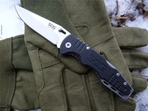 Zatvárací nôž SOG® Salute Mini – Strieborná, Čierna (Farba: Čierna, Varianta: Strieborná)