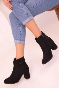Soho Black Suede Women's Boots & Booties 15372 #7722405