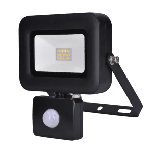 Solight Čierny LED reflektor 10W s pohybovým snímačom WM-10WS-L