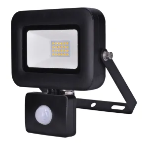 Solight Čierny LED reflektor 20W s pohybovým snímačom WM-20WS-L