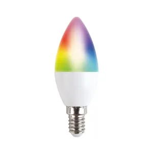 Solight LED SMART WIFI žiarovka, sviečka, 5 W, E14, RGB, 400 lm