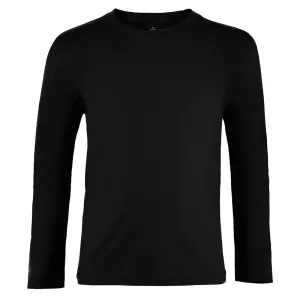 SOL'S Detské tričko s dlhým rukávom Imperial - Čierna | 12 rokov (142/152)