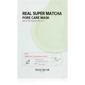 Some By Mi Clinical Solution Super Matcha Pore Care ošetrujúca plátienková maska pre stiahnutie pórov a matný vzhľad pleti 20 g