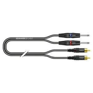 Sommer Cable IC Onyx 2x0,25qmm, Black, 2,50m #1865809