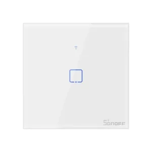 Touch light switch WiFi + RF 433 Sonoff T1 EU TX (1-channel) white