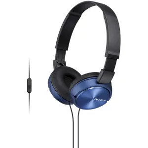 Sony MDRZX310AP, modrá náhlavní sluchátka řady ZX s ovladačem na kabelu