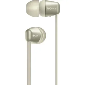 Sony WIC310 bezdrátová Bluetooth sluchátka do uší, ovladač s mikrofonem, zlatá