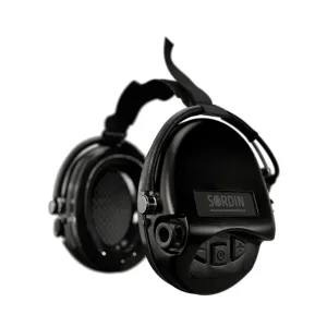 Elektronické chrániče sluchu Supreme Mil-Spec AUX Neckband Sordin® – Čierna (Farba: Čierna) #2384884