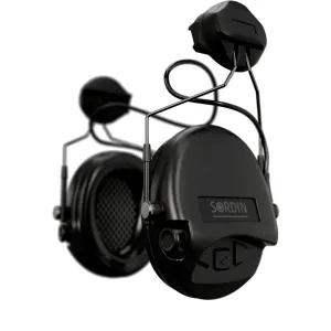 Elektronické chrániče sluchu Supreme Mil-Spec AUX Sordin®, ARC Rail Helmet – Čierna (Farba: Čierna) #2384881