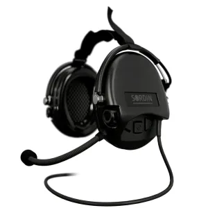 Elektronické chrániče sluchu Supreme Mil-Spec CC Neckband Sordin®, s mikrofónom – Čierna (Farba: Čierna) #2384873