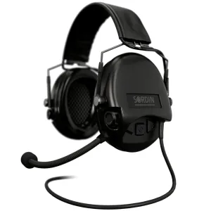 Elektronické chrániče sluchu Supreme Mil-Spec CC Slim Sordin®, s mikrofónom – Čierna (Farba: Čierna) #2384867