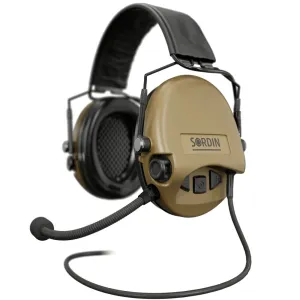 Elektronické chrániče sluchu Supreme Mil-Spec CC Slim Sordin®, s mikrofónom – Piesková (Farba: Piesková) #2384868