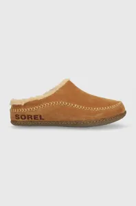 Semišové papuče Sorel Lanner Ridge hnedá farba #257448