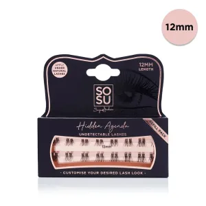 SOSU Cosmetics Hidden Agenda Undetectable Lashes trsové nalepovacie mihalnice bez uzlíka 12 mm