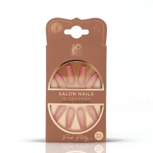SOSU Cosmetics Umelé nechty Pink Party (Salon Nails) 30 ks