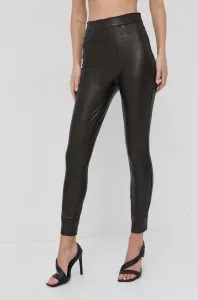 Tvarujúce legíny Spanx Leather-Like Ankle Skinny dámske, hnedá farba, jednofarebné #6530193