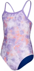 Speedo printed thinstrap muscleback girl miami lilac/soft coral/white #7577949