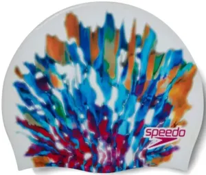 Plavecká čiapka speedo digital printed cap bielo/modrá #7486474