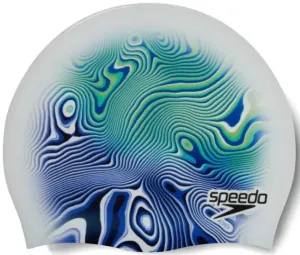 Plavecká čiapka speedo digital printed cap zeleno/modrá #7486473