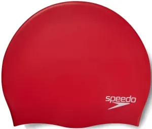 Speedo plain moulded silicone cap červená #7715843