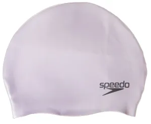 Speedo plain moulded silicone cap strieborná #2196272