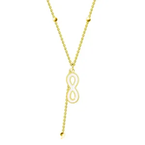 Strieborný 925 náhrdelník - zlatá farba, symbol 
