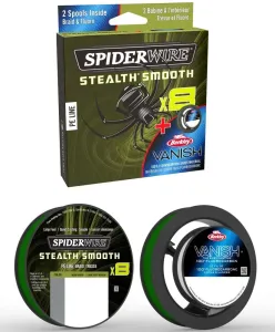Spiderwire splietaná šnúra stlth smooth8 moos green 150m-0,15 mm -0,13 mm - 11,2 kg #6368341