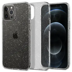 Puzdro Spigen Liquid Crystal iPhone 12 Pro Max - transparentné s trblietkami