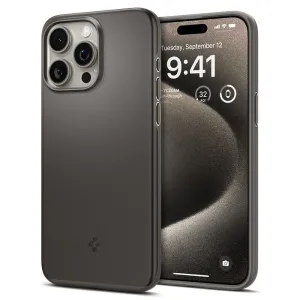 Kryt Spigen Thin Fit, gunmetal - iPhone 15 Pro Max (ACS06545)