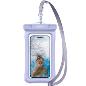 Univerzálne vodotesné puzdro, pre zariadenia do 7", do 25 metrov, s háčikom na krk, patentované, Spigen Aqua Shield A610, fialová