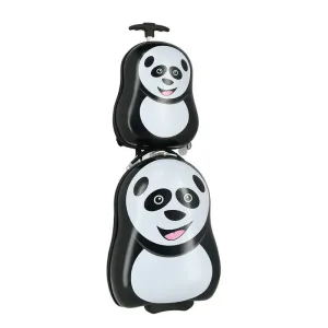 SPIRIT - Cestovný detský kufor na kolieskach + ruksak (2v1) PANDA