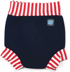 Dojčenské plavky splash about happy nappy navy/red stripe s